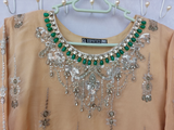 Champange Silver Embroidered Maxi | Women Frocks & Maxis | Medium | Worn Once