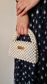 Classic Pearl Beaded Hand Bag | Pearls Bag | Women Bag | Brand New