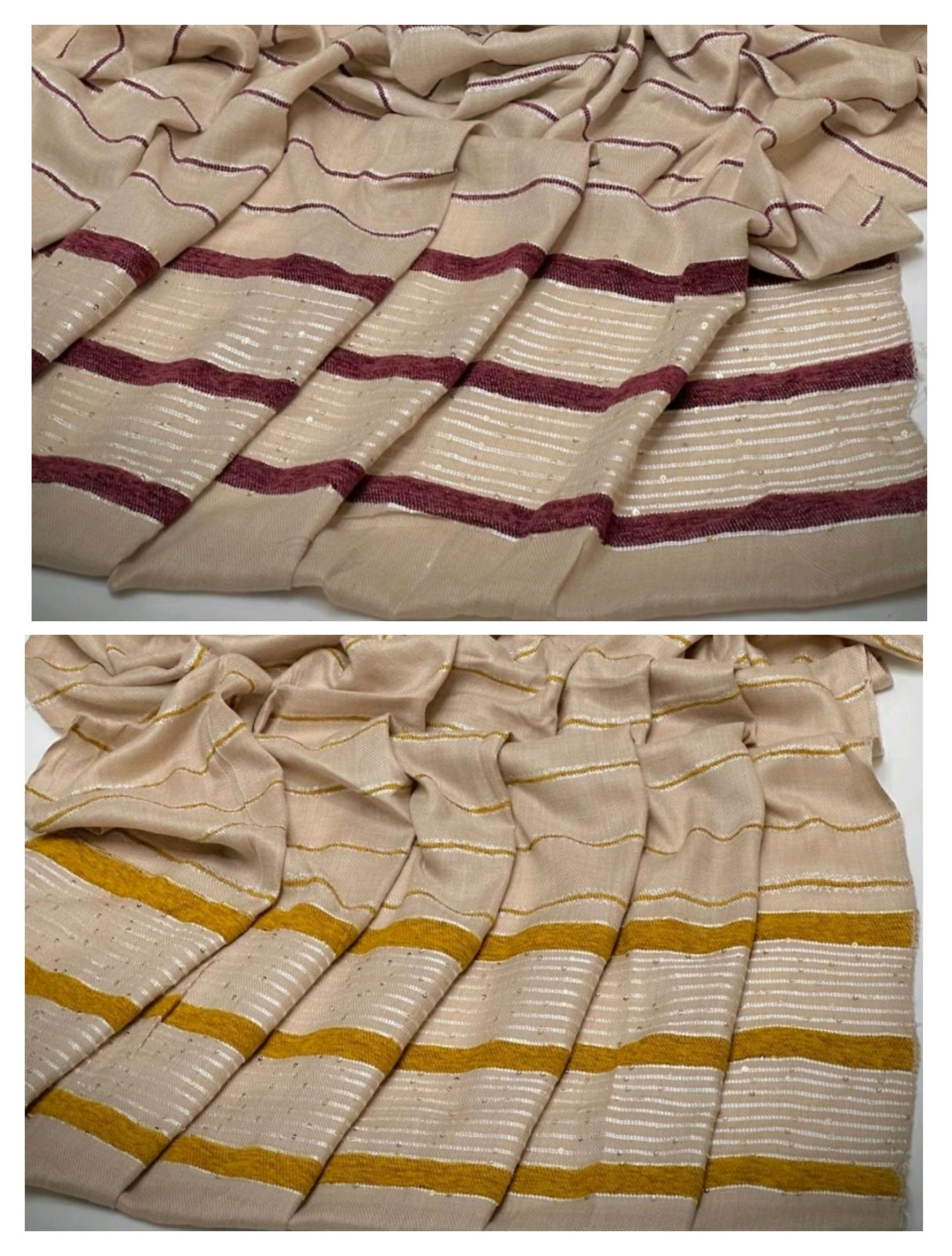 Pack of 2 Shawls | Jacquard Pashmina Wool Shawl | Women Accessories | Brand New