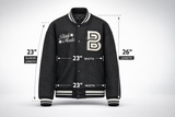 BAPE Black Varsity Jacket with Chenille B Patch | Men Jackets & Coats | Large | New
