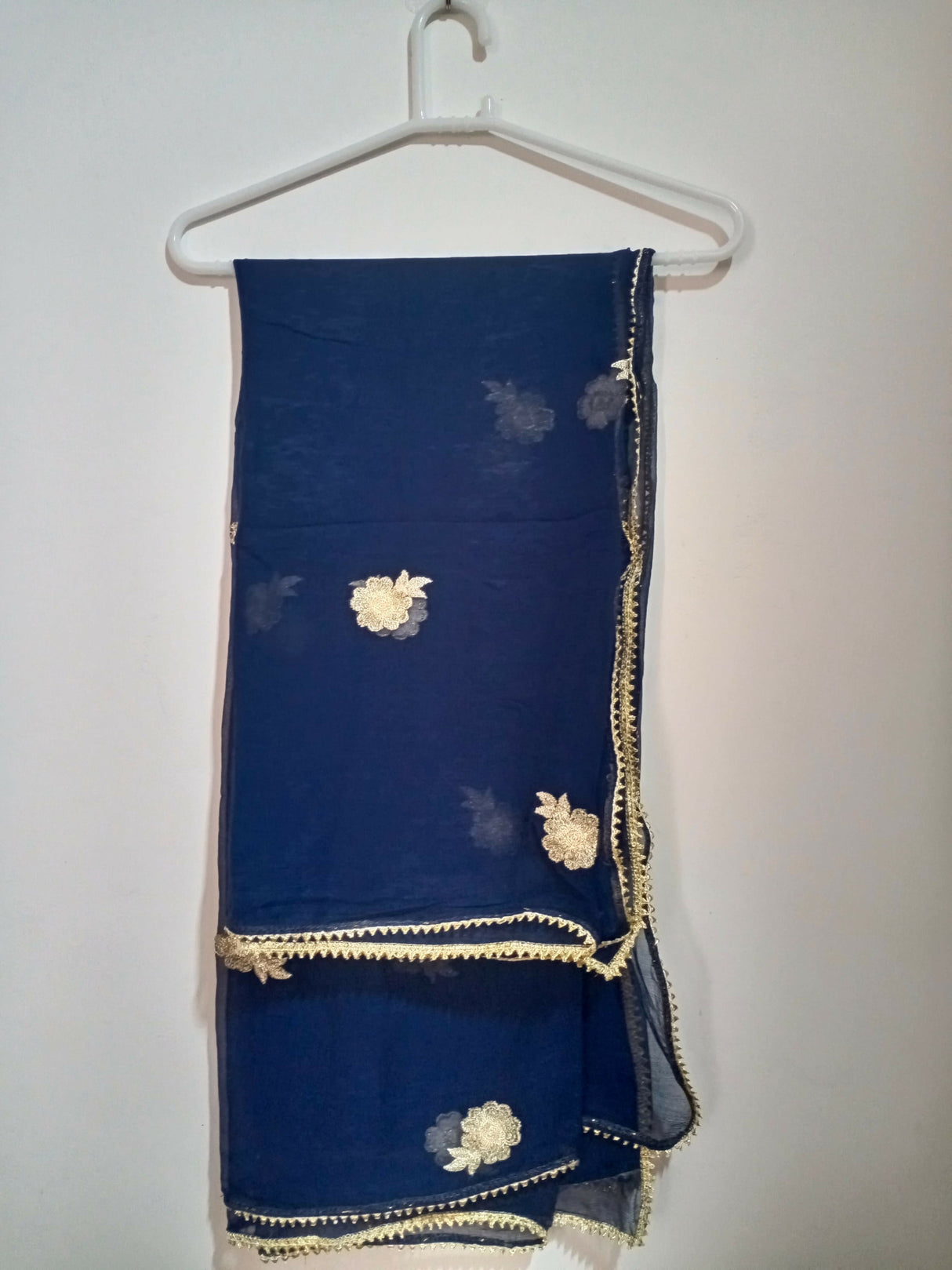 Dark Blue Side Cut Open Frock | Women Locally Made Formals | Large | Worn once