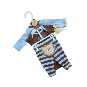 CARTER'S BLUE & BROWN 3 PIECES SET (NEW BORN) | BRAND NEW
