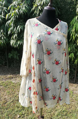 Embroidered Angrakha | Women Locally Made Kurta | Medium | Preloved