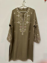 Khaadi | Women Branded Kurta | Brown | Large | Worn Once