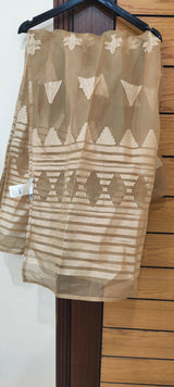 Golden 3PC Suit With Farshi Shalwar | Women Locally Made Kurta | Medium | New