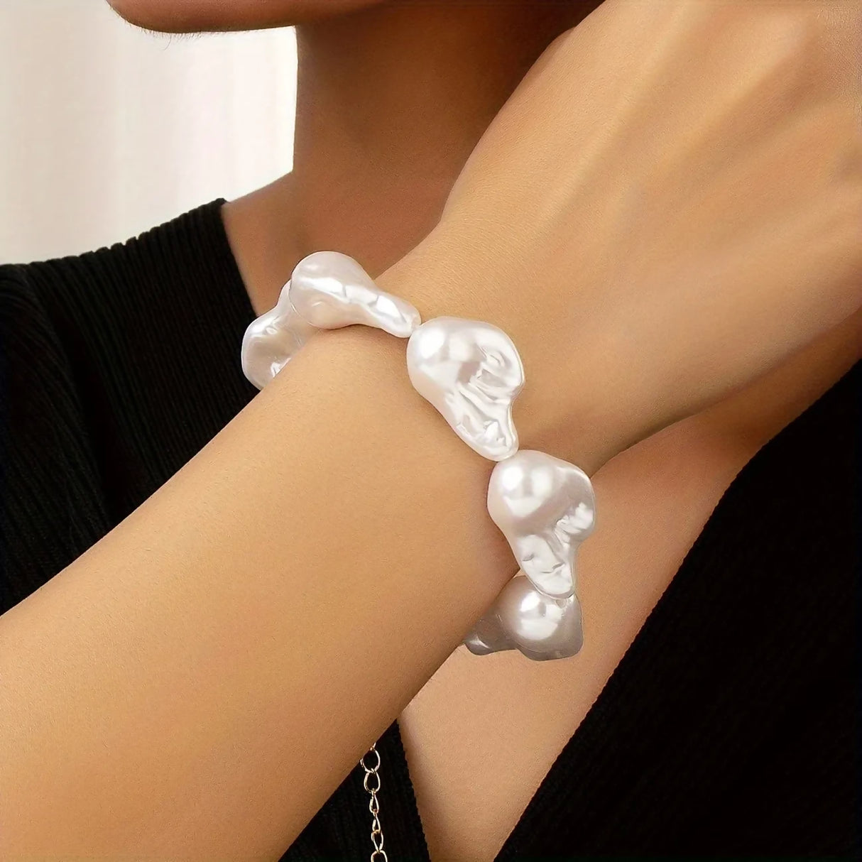 Irregular Pearl Chain Bracelet | Women Jewerly | Bangles/Bracelets | White | Brand New