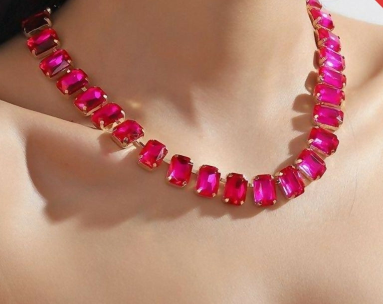 Rectangle Link Necklace-00118 | Women Jewelry | Necklaces & Pendants | Brand New