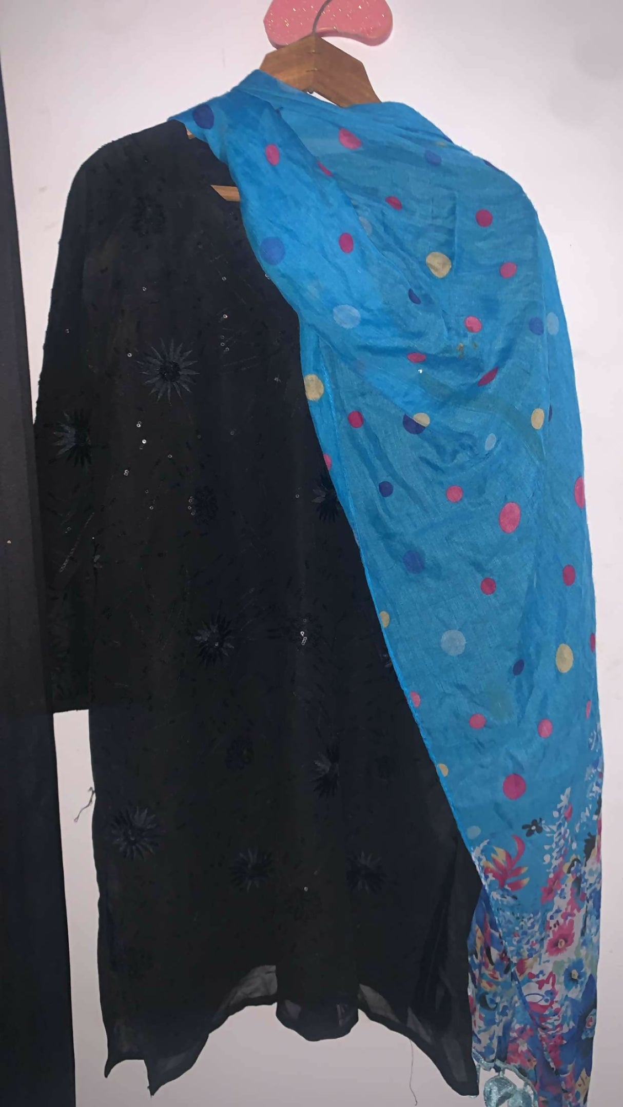 2 PC Black Dress | Women Locally Made Kurta | Medium | Preloved