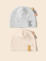 Buy SHEIN 2pcs Baby Cartoon Dinosaur Patched Beanie in Pakistan