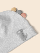 Buy SHEIN 2pcs Baby Cartoon Dinosaur Patched Beanie in Pakistan