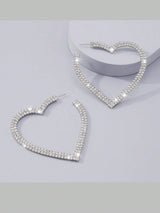 Buy SHEIN 2pcs Copper Material Luxury Heart Shaped Earrings For Valentine's Day in Pakistan