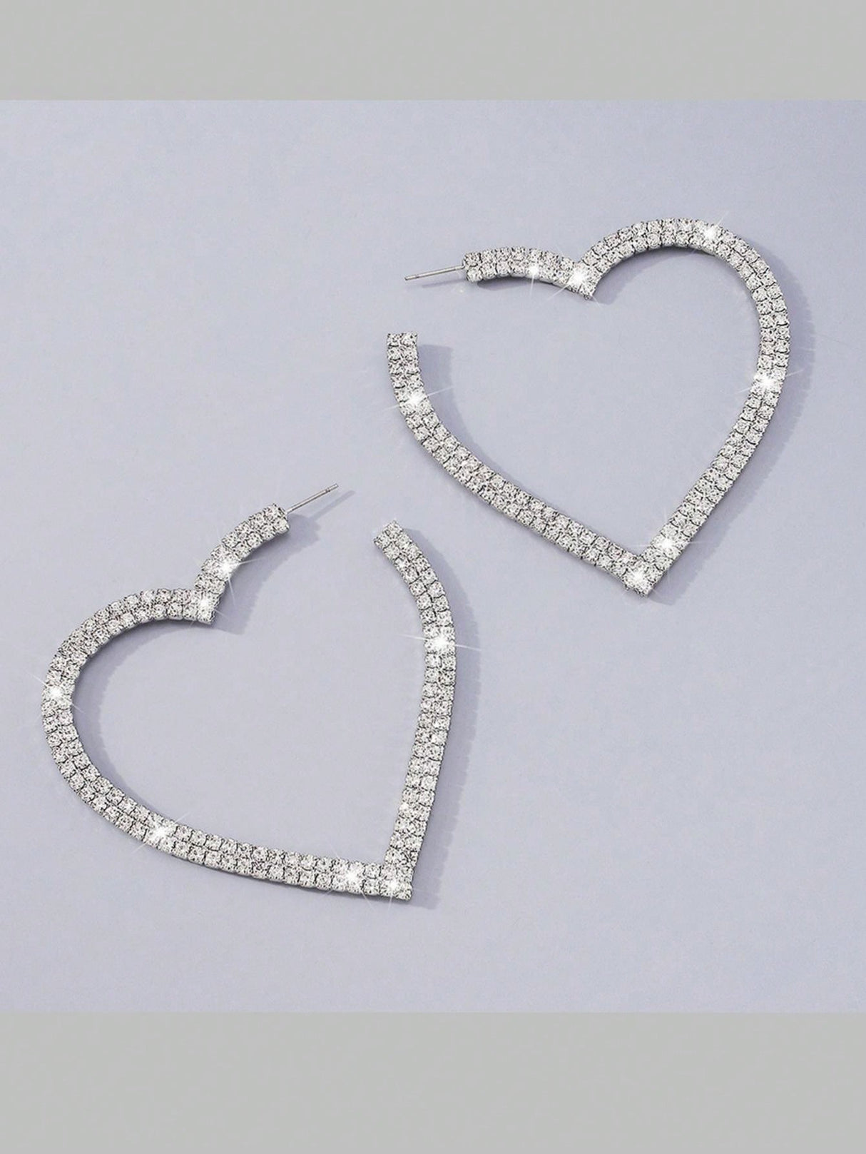 Buy SHEIN 2pcs Copper Material Luxury Heart Shaped Earrings For Valentine's Day in Pakistan