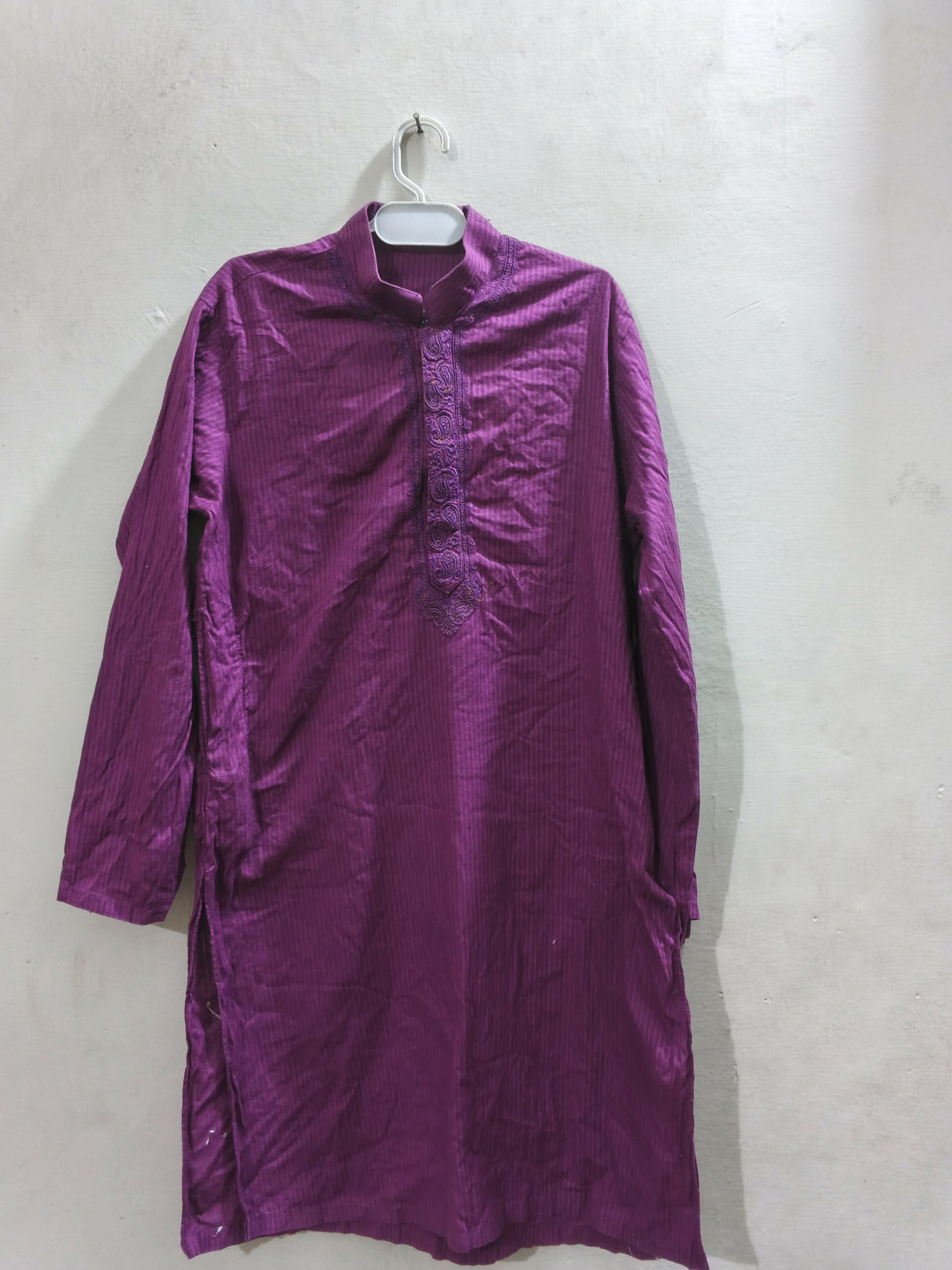 Boys Embroidered Purple Kurta | Boys Shalwar Kameez | Size:30 | Preloved