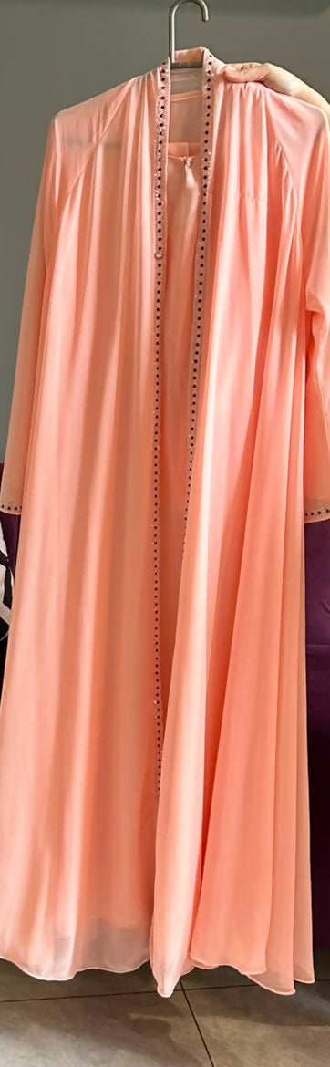 Abaya | Peach | Women Accessories | Abaya | Medium | Worn Once