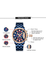 Buy Mini Focus Blue Stainless Steel Blue Dial Quartz Watch for Gents- MF0352G-03 in Pakistan