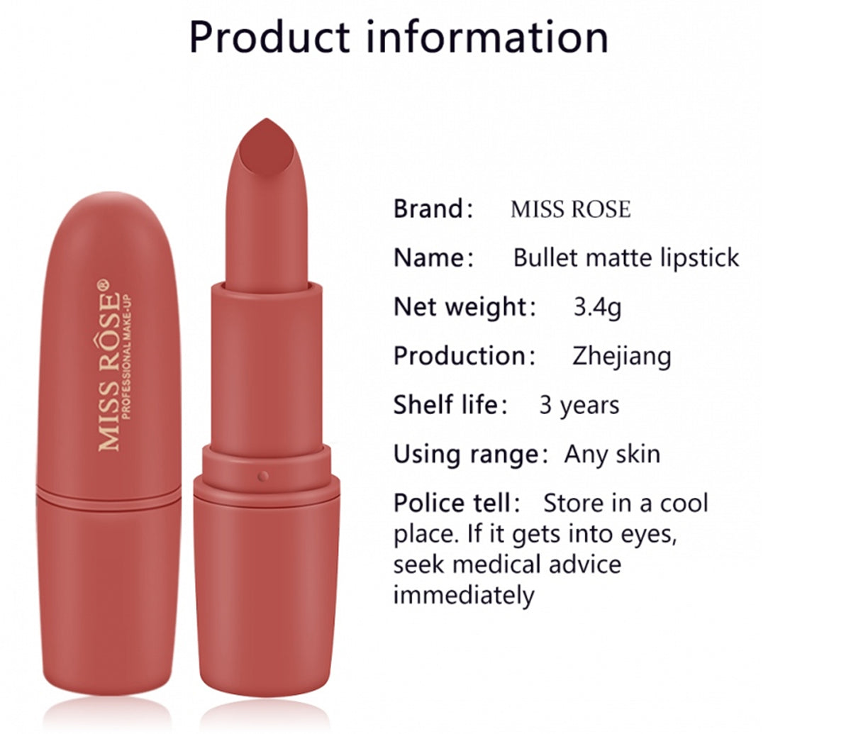 Buy Miss Rose Waterproof Durable Fine Texture Lipstick in Pakistan