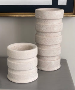 Two Set of Natural White Stone Planter | For Your Home | Brand New