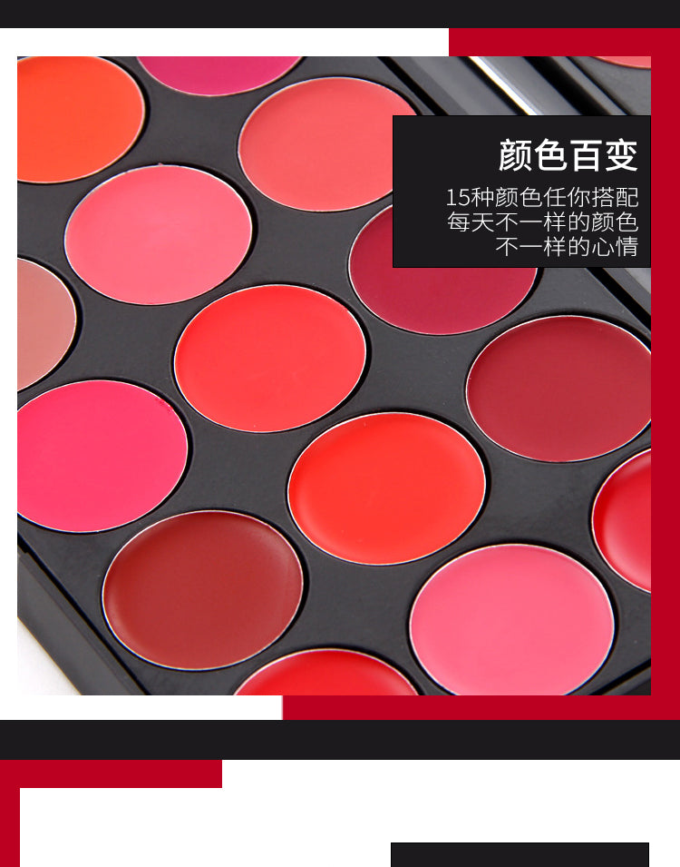 Buy Miss Rose 15 Colors Matte Long Lasting Waterproof Nourishing Lip Cream Palette 20 - Gm in Pakistan
