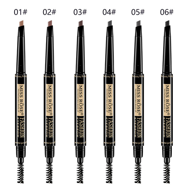 Buy Miss Rose 2 in 1 Double Head Long Lasting Waterproof Eye Brow Pencil & Brush in Pakistan