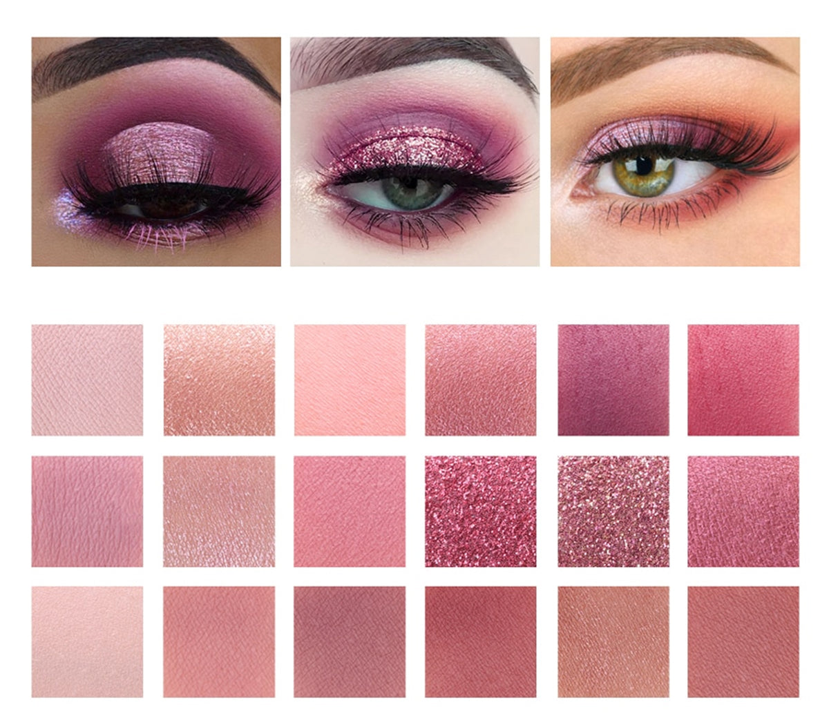Buy Miss Rose Matte Shimmer Pigmented Waterproof 18 Colors Eye shadow Palette in Pakistan