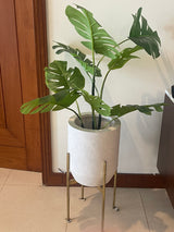 Round White Stone Planter | For Your Home | Brand New