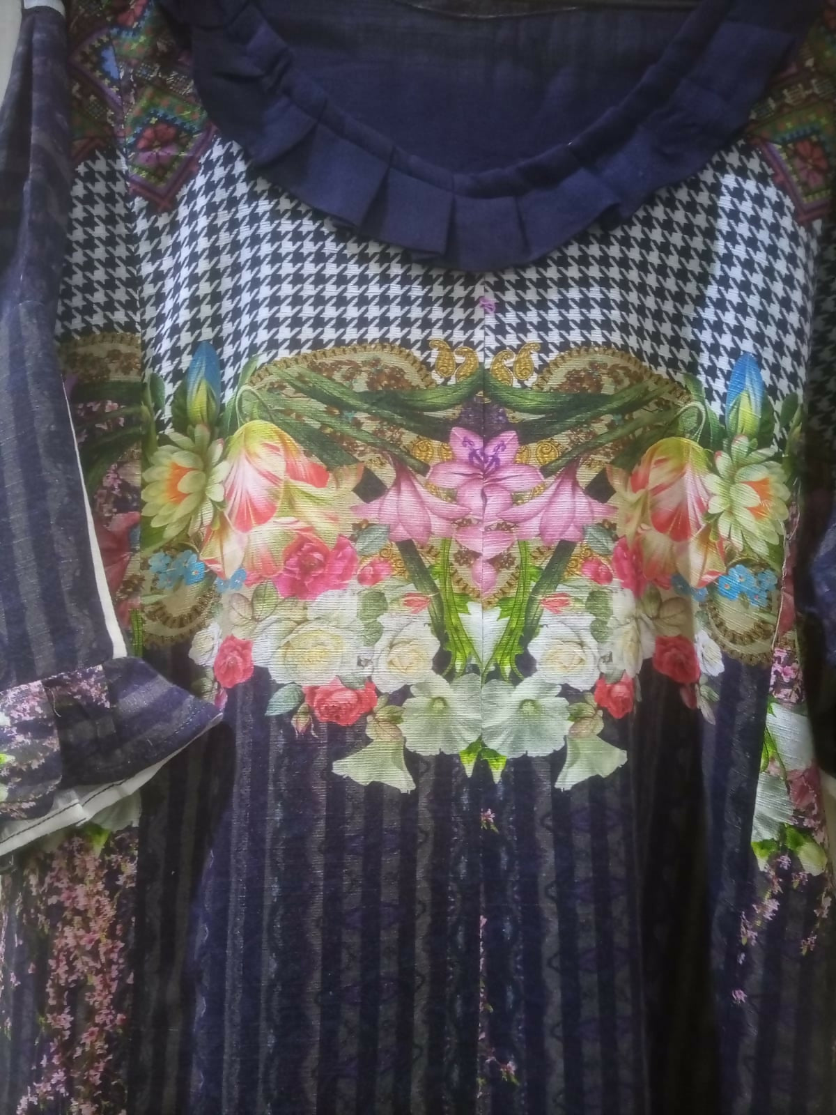 Bonanza Satrangi | Linen Shirt | Women Branded Kurta | Medium | New