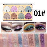 Buy MISS ROSE 8 Colors Glitter Eyeshadow Palette (NEW) in Pakistan