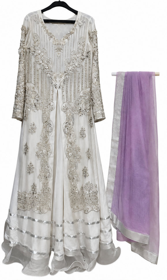 Beautiful White Fancy Dress | Women Locally Made Formals | White | Small | Worn Once