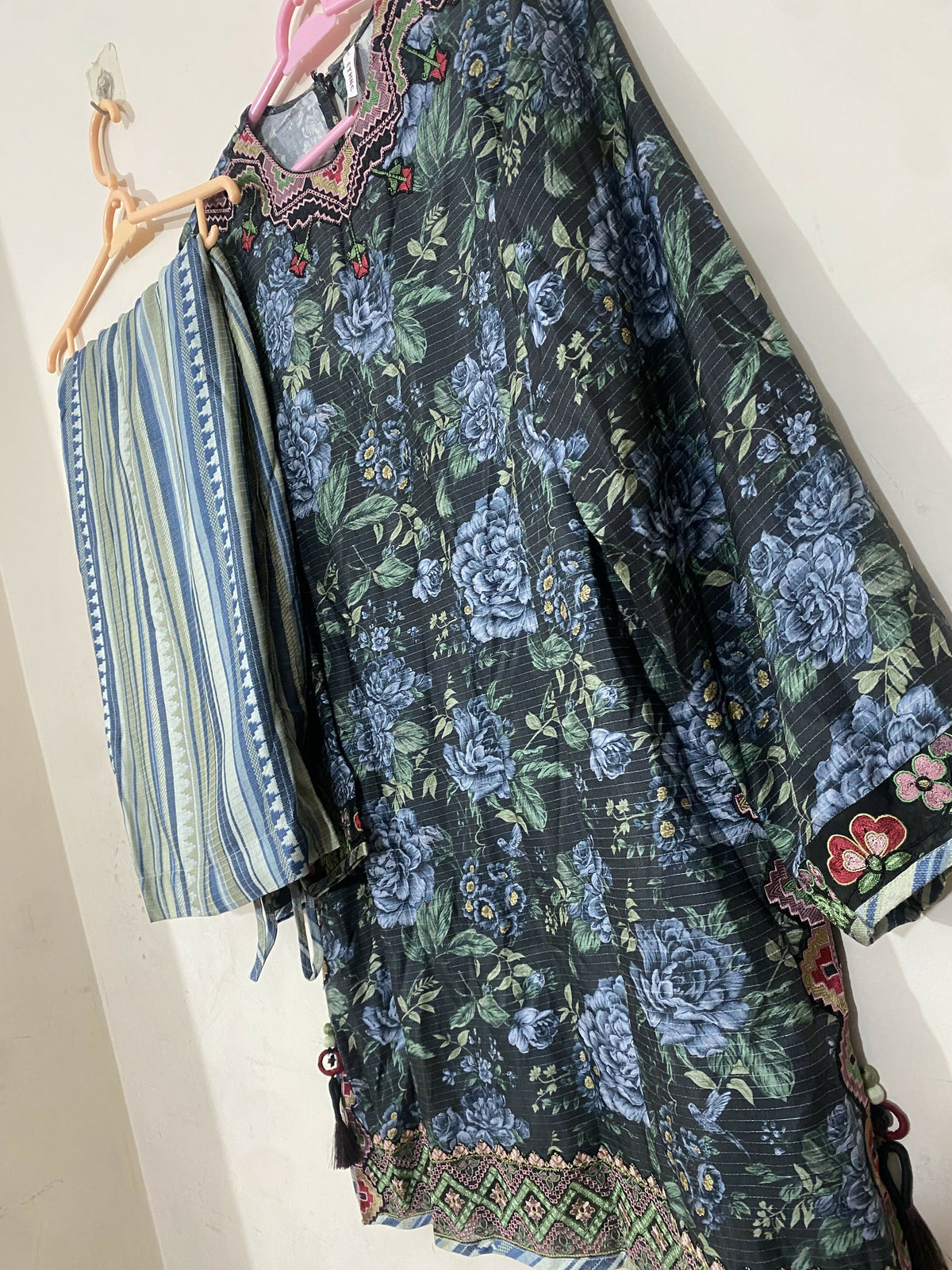 Ethnc | Women Branded Kurta | Blue | Large | Worn Once