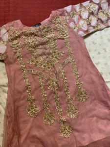 Pink Organza Kurta | Women Locally Made Formals | Medium | Preloved