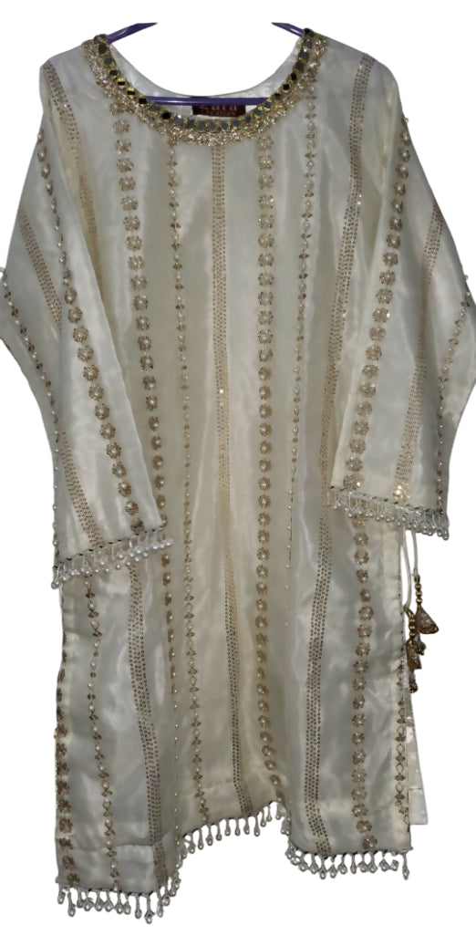 Crushed Sharara Set | Women Locally Made Formals | Medium | New