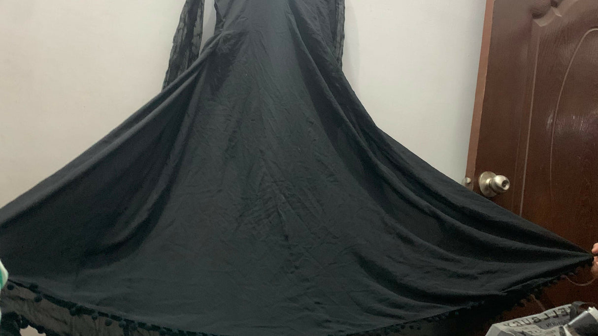 Black Long Frock | Women Frocks & Maxis | Small | Preloved