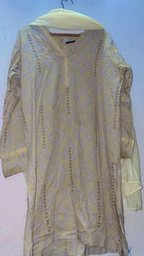 Alkaram | Women Branded Kurta | Yellow | Medium | Preloved