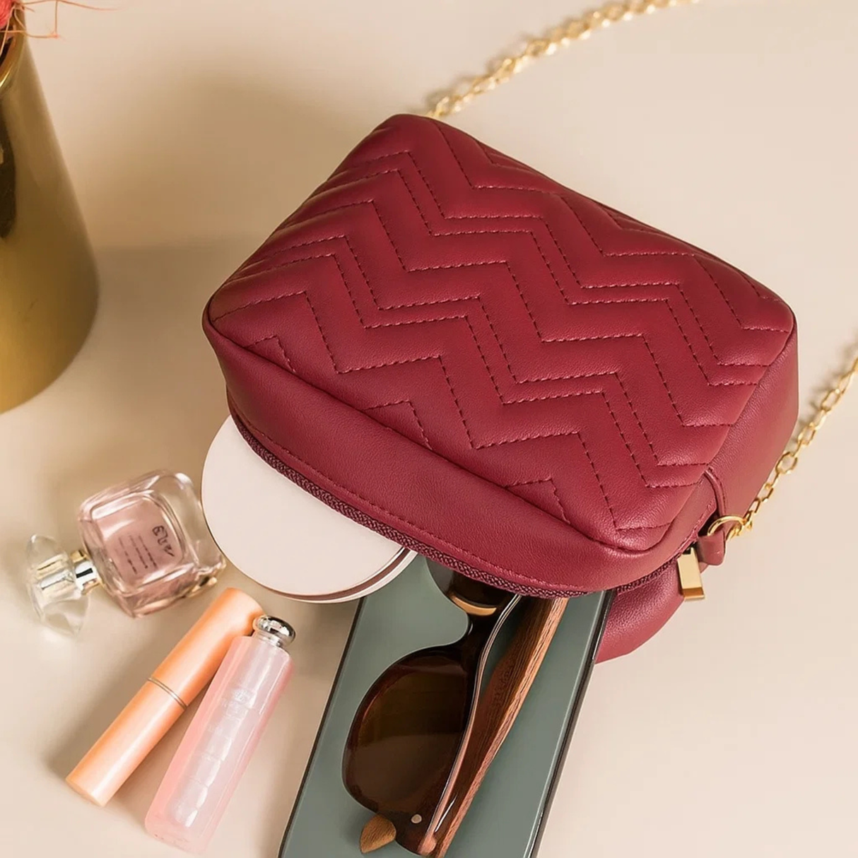 Buy Mini Marvel Crossbody Bag - Red Wine in Pakistan