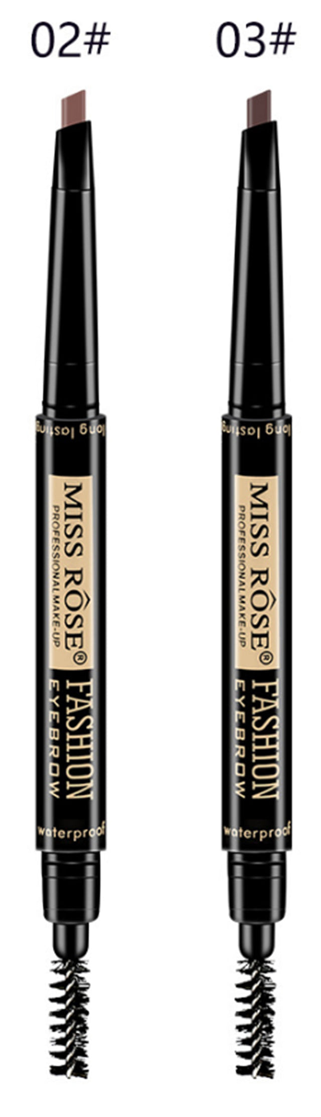 Buy Miss Rose 2 in 1 Double Head Long Lasting Waterproof Eye Brow Pencil & Brush in Pakistan