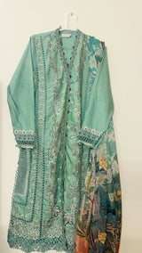 Sana Yasir | Women Branded Kurta | Medium | Teal Green | Preloved