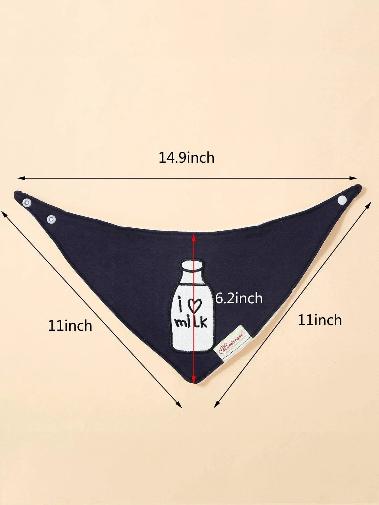 Buy SHEIN 3pcs Baby Milk Bottle Pattern Bandana Bib in Pakistan