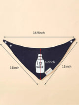 Buy SHEIN 3pcs Baby Milk Bottle Pattern Bandana Bib in Pakistan