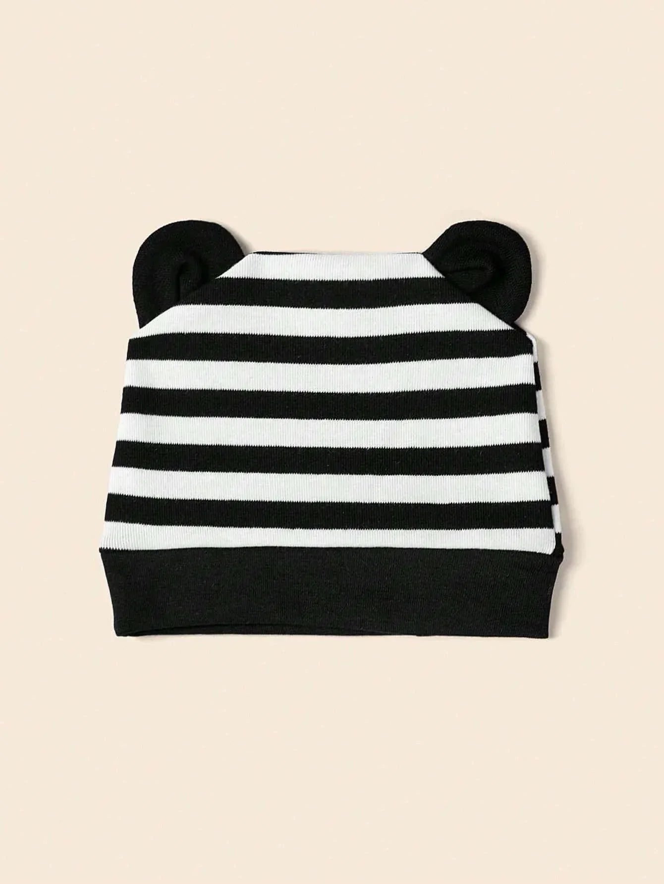Buy SHEIN 3pcs Baby Striped Pattern Cartoon Ear Decor Hat in Pakistan