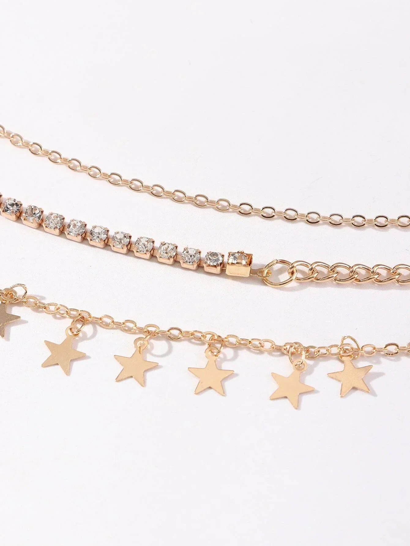 Buy SHEIN 3pcs Random Rhinestone Decor Waist Chain in Pakistan