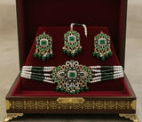 Flower Tear Pearl Drop Choker Set-00258 | Women Jewelry | Wedding Jewelry & Sets | Brand New