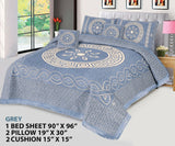 5Pc Orbit Style Velvet Jacquard Bedsheet | Home Decor |Bedsheets & Bedding | Brand New