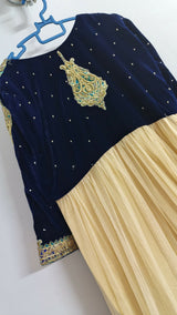 Mayar by Abdullah Faheem | Women Frocks & Maxis | Black & Yellow| Small | Worn Once