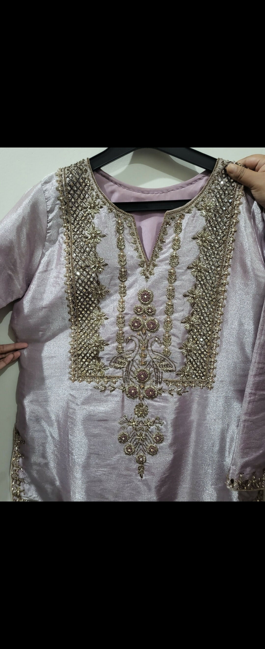 Silk 3Pcs Suit | Women Locally Made Formals | Medium | Preloved
