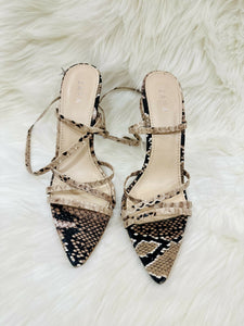 Zaha | Beige Snake Heels | Women Shoes | Size 37 | Worn Once