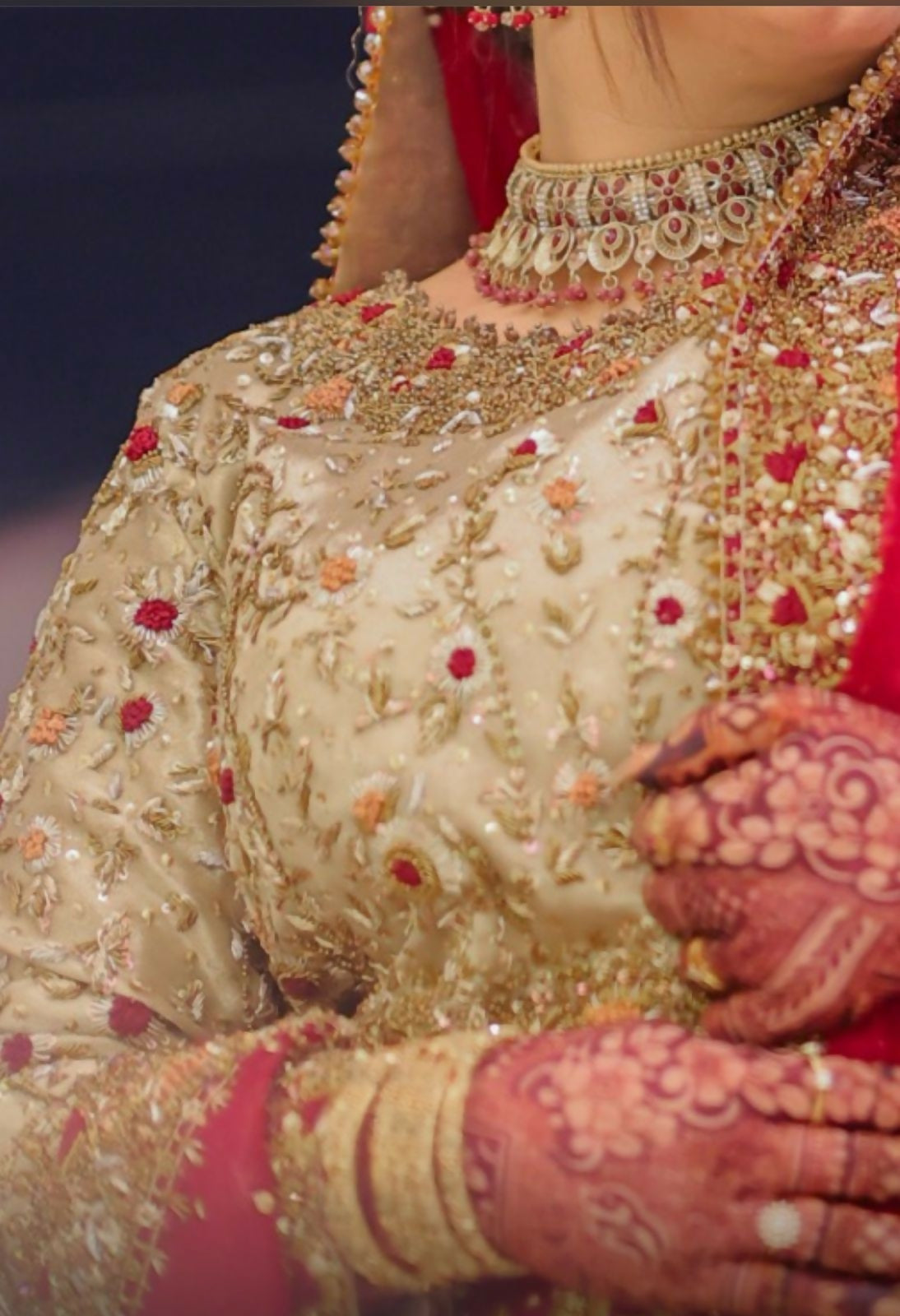 Royal Bridal Ensemble | Red Bridal Sharara | Women Bridals | Medium to Large | Worn Once