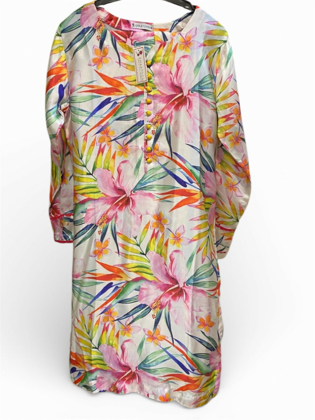 2 PC Silk Dress | Women Locally Made Kurta | Medium | Brand New