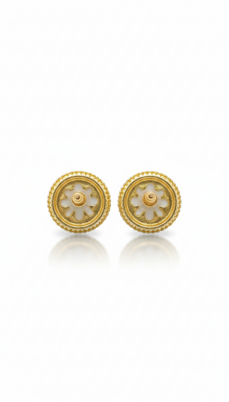 Elegant Textured Halo Studs | Women Jewelry | Earrings | New