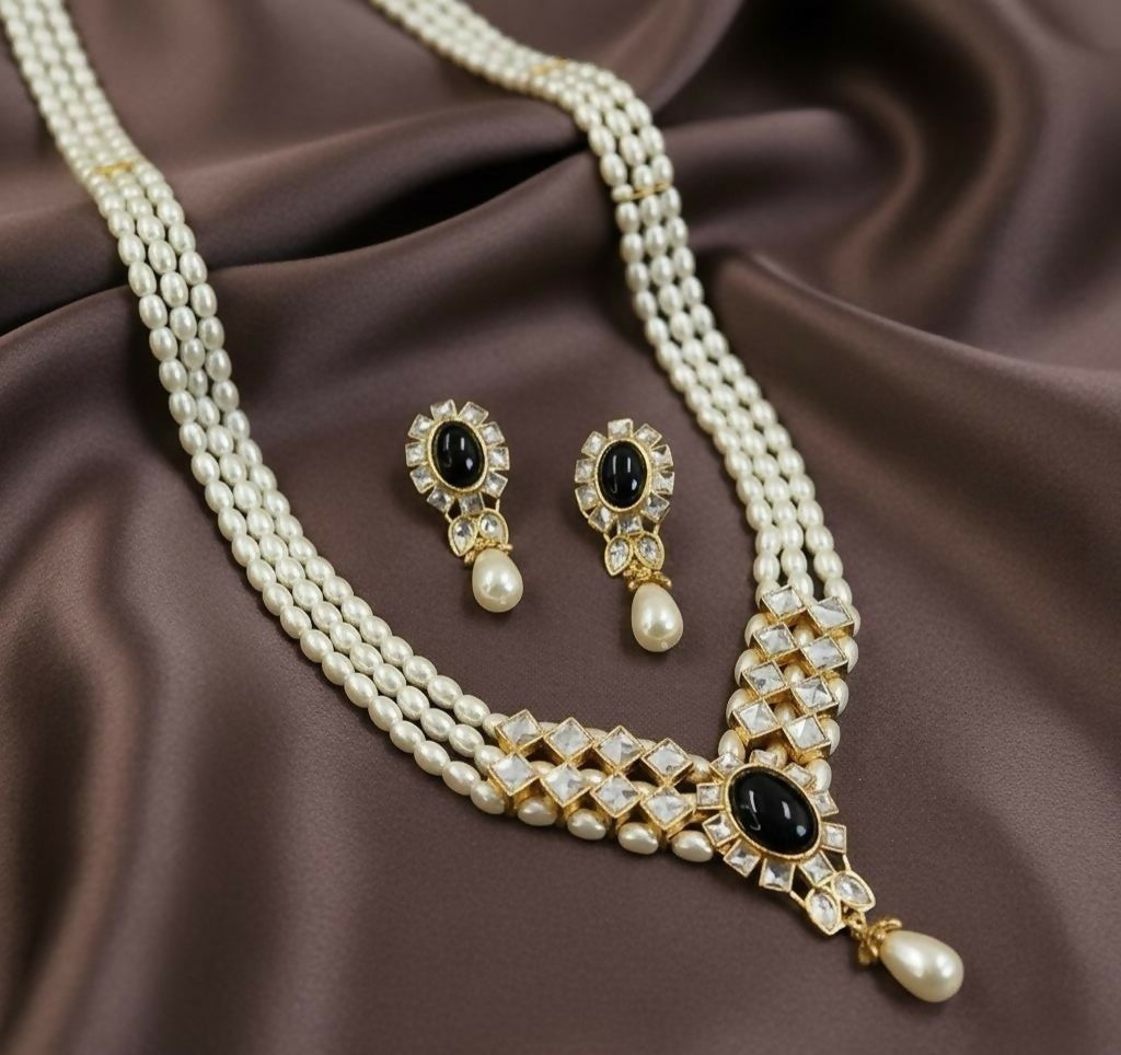 Oval Pear Drop Mala Set-00068 | Wedding Sets | Wedding Jewelry & Sets | Brand New