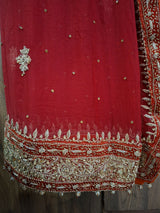 Embroidered Bridal Dress | Women Bridals | Red | Small | Worn Once